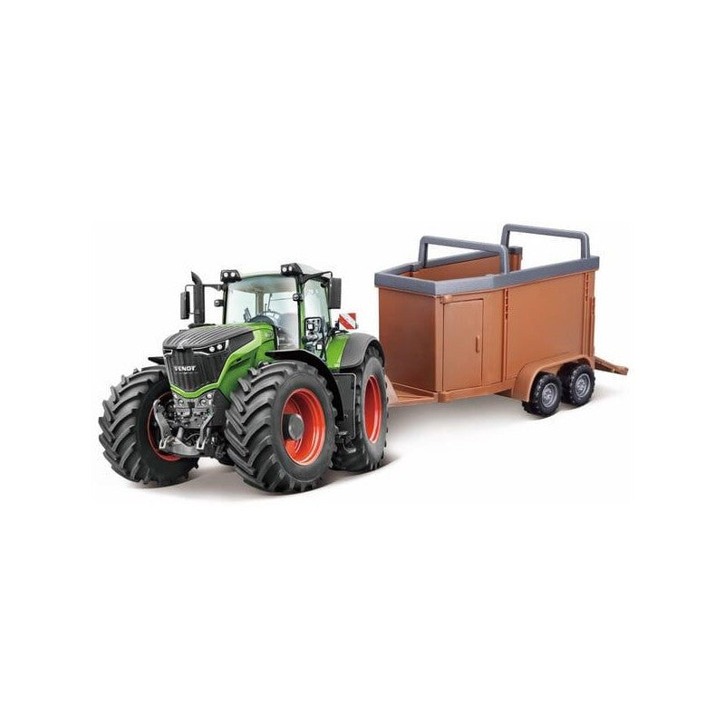Fendt 1000 Vario leikfanga traktor með hestakerru