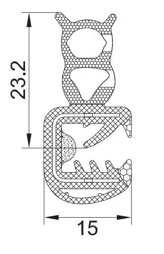 Þéttikantur - Selt í metravís