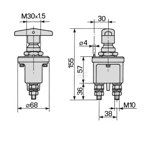 Hnífrofi 12-24V 250A