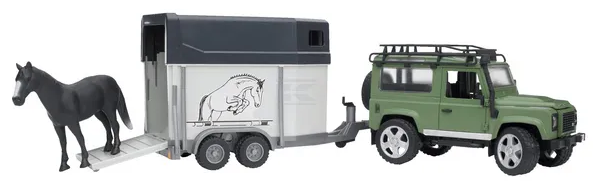 Land Rover með hestakerru - leikfang