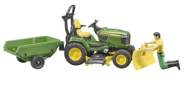 John Deere leikfanga slátturtraktor með vagn